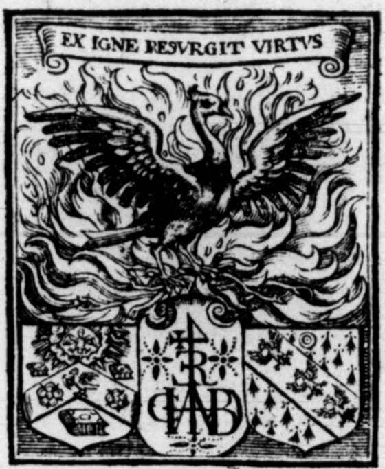 Printer's device: a phoenix rising from the flames, motto EX IGNE RESVRGIT VIRTVS